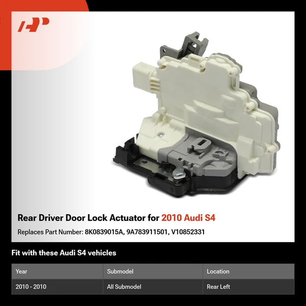 Rear Driver Door Lock Actuator for 2010 Audi S4