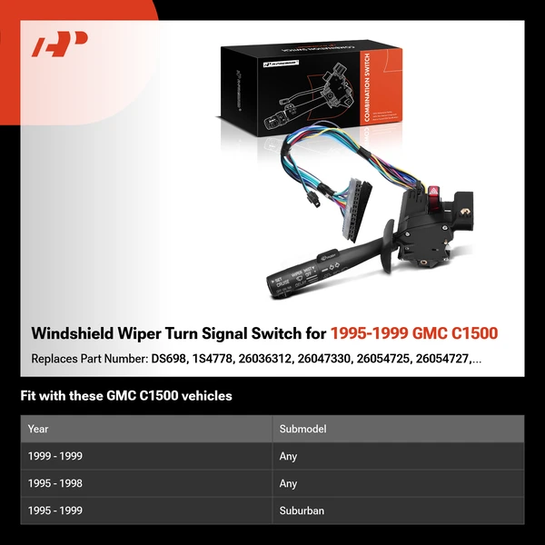 Windshield Wiper Turn Signal Switch for 1995-1999 GMC C1500