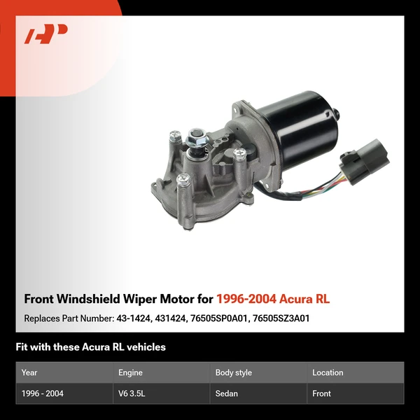 Front Windshield Wiper Motor for 1996-2004 Acura RL