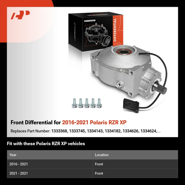 Front Differential for 2016-2021 Polaris RZR XP