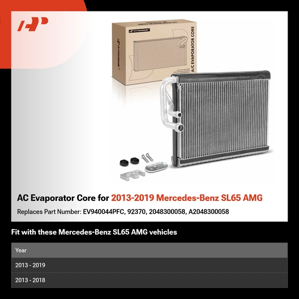 AC Evaporator Core for 2013-2019 Mercedes-Benz SL65 AMG