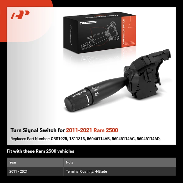 Turn Signal Switch for 2011-2021 Ram 2500