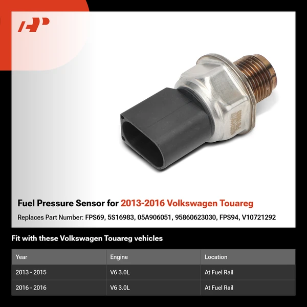 Fuel Pressure Sensor for 2013-2016 Volkswagen Touareg