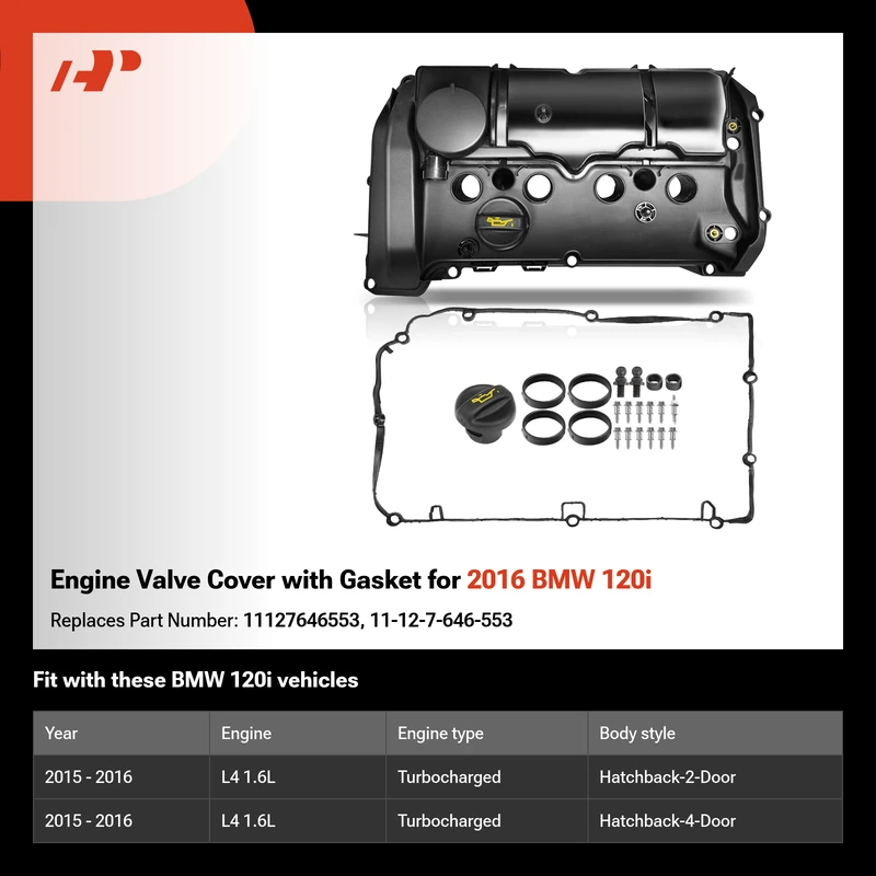 Engine Valve Cover with Gasket for 2016 BMW 120i
