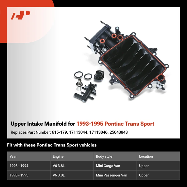 Upper Intake Manifold for 1993-1995 Pontiac Trans Sport