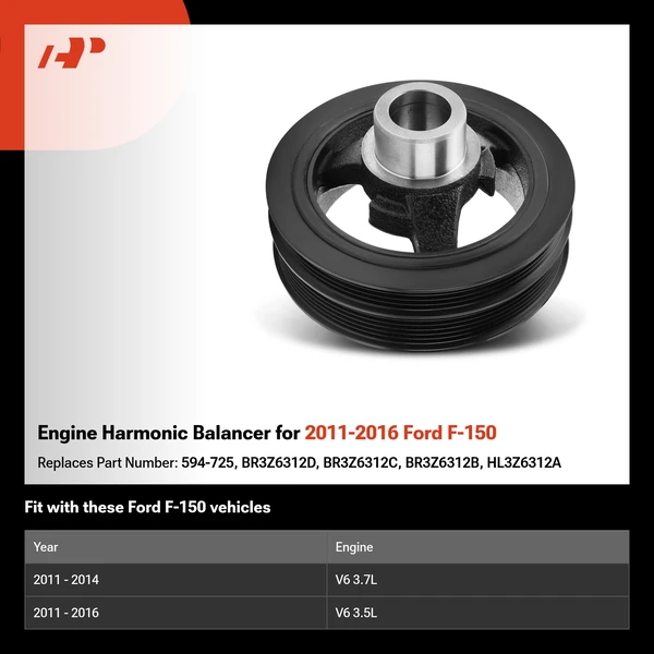 Engine Harmonic Balancer for 2011-2016 Ford F-150
