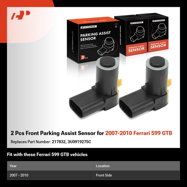 2 Pcs Front Parking Assist Sensor for 2007-2010 Ferrari 599 GTB