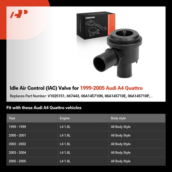 Idle Air Control (IAC) Valve for 1999-2005 Audi A4 Quattro