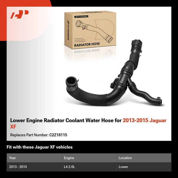 Lower Engine Radiator Coolant Water Hose for 2013-2015 Jaguar XF