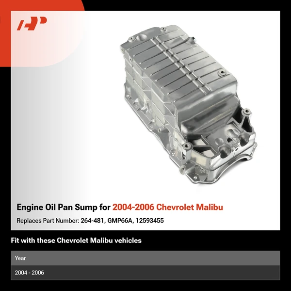 Engine Oil Pan Sump for 2004-2006 Chevrolet Malibu