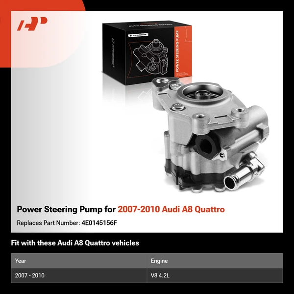 Power Steering Pump for 2007-2010 Audi A8 Quattro