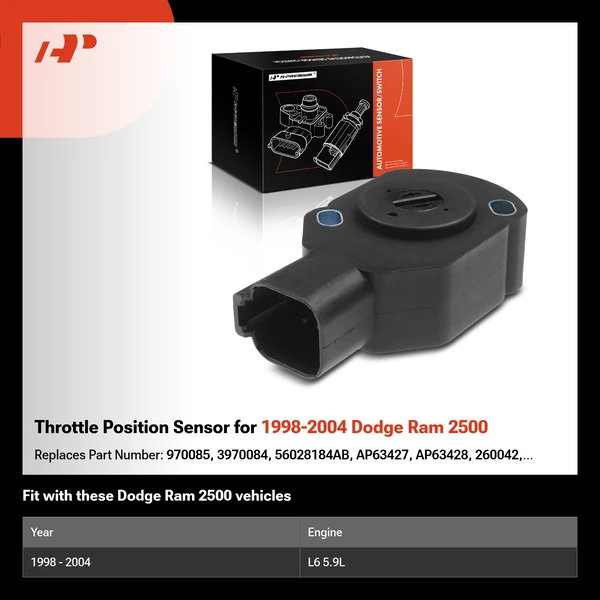 Throttle Position Sensor for 1998-2004 Dodge Ram 2500