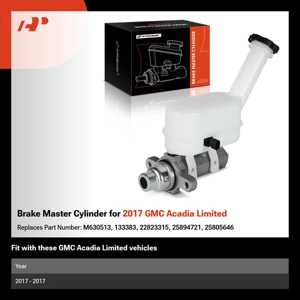 Brake Master Cylinder for 2017 GMC Acadia Limited