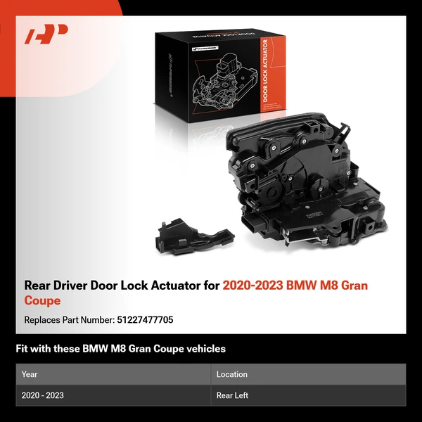 Rear Driver Door Lock Actuator for 2020-2023 BMW M8 Gran Coupe