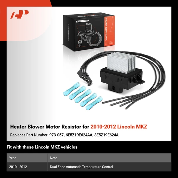 Heater Blower Motor Resistor for 2010-2012 Lincoln MKZ