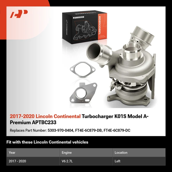 2017-2020 Lincoln Continental Turbocharger K01S Model A-Premium APTBC233