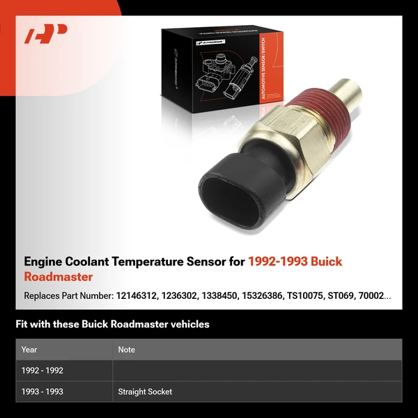 Engine Coolant Temperature Sensor for 1992-1993 Buick Roadmaster
