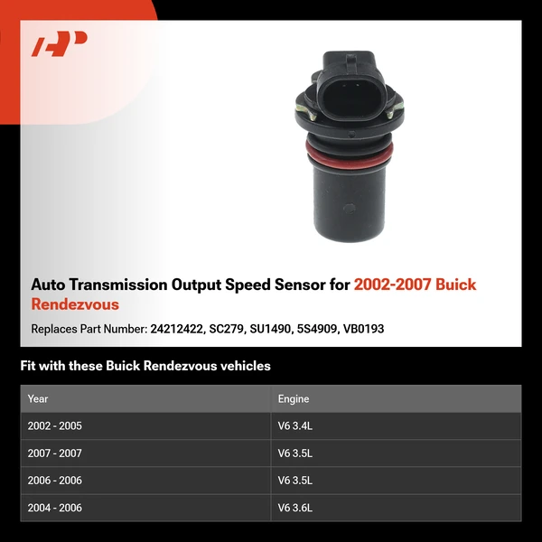 Auto Transmission Output Speed Sensor for 2002-2007 Buick Rendezvous