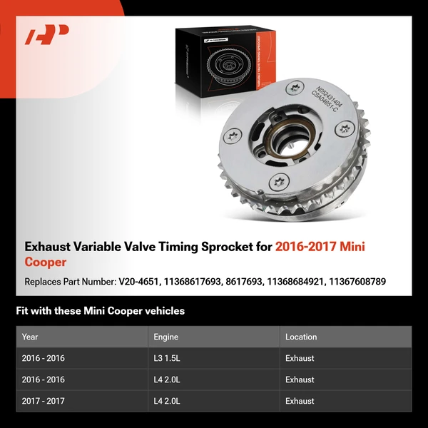 Exhaust Variable Valve Timing Sprocket for 2016-2017 Mini Cooper