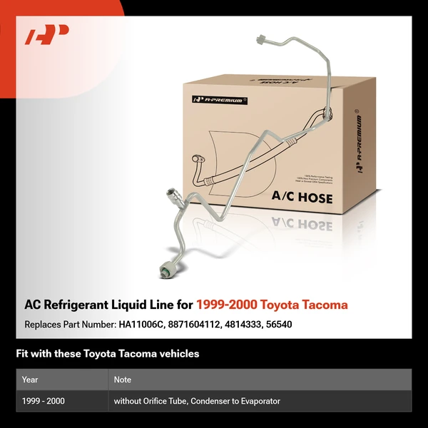 AC Refrigerant Liquid Line for 1999-2000 Toyota Tacoma