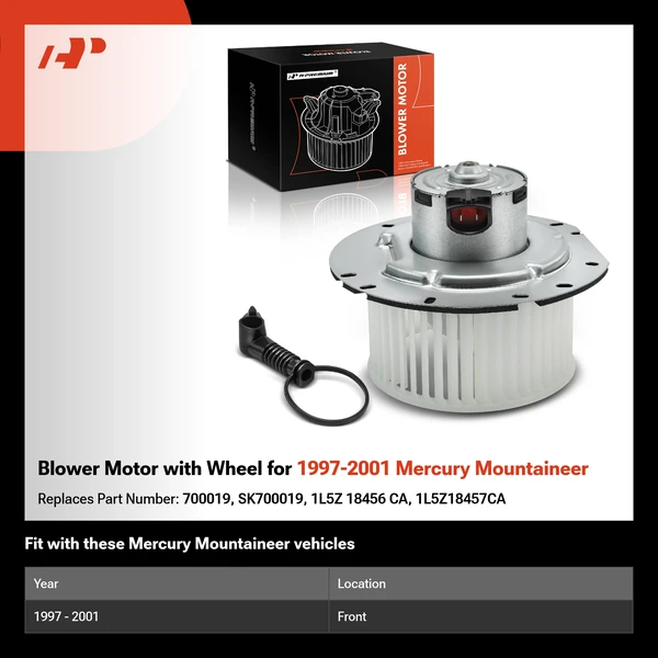 Blower Motor with Wheel for 1997-2001 Mercury Mountaineer