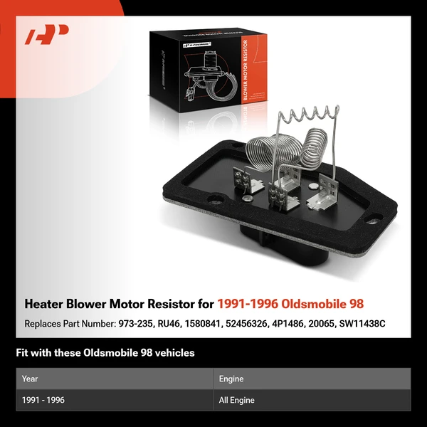 Heater Blower Motor Resistor for 1991-1996 Oldsmobile 98