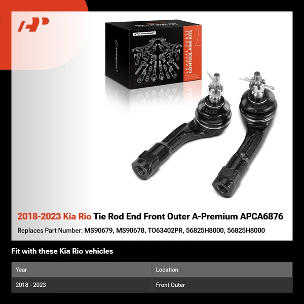 2018-2023 Kia Rio Tie Rod End Front Outer A-Premium APCA6876