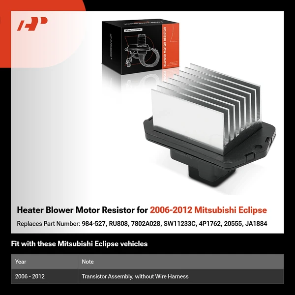 Heater Blower Motor Resistor for 2006-2012 Mitsubishi Eclipse