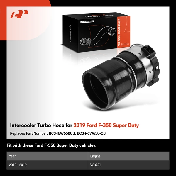 Intercooler Turbo Hose for 2019 Ford F-350 Super Duty