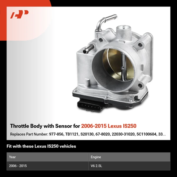 Throttle Body with Sensor for 2006-2015 Lexus IS250