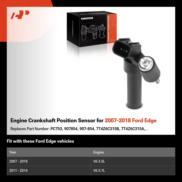 Engine Crankshaft Position Sensor for 2007-2018 Ford Edge