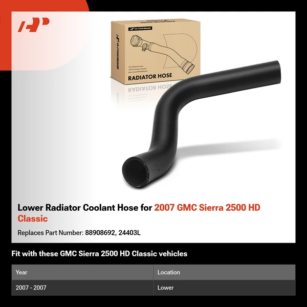 Lower Radiator Coolant Hose for 2007 GMC Sierra 2500 HD Classic