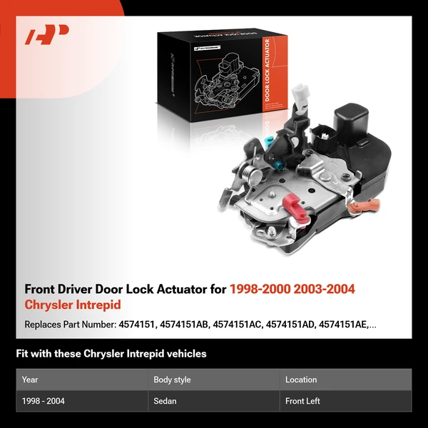 Front Driver Door Lock Actuator for 1998-2000 2003-2004 Chrysler Intrepid