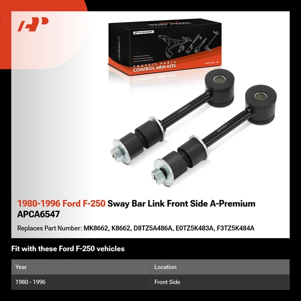 1980-1996 Ford F-250 Sway Bar Link Front Side A-Premium APCA6547
