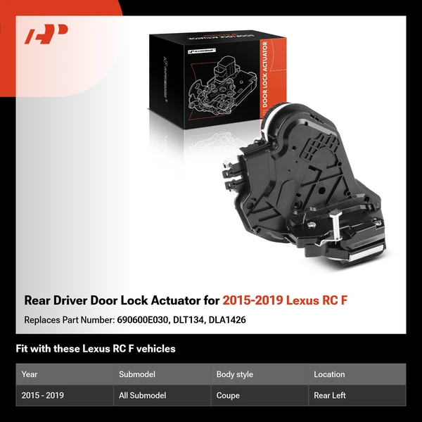 Rear Driver Door Lock Actuator for 2015-2019 Lexus RC F