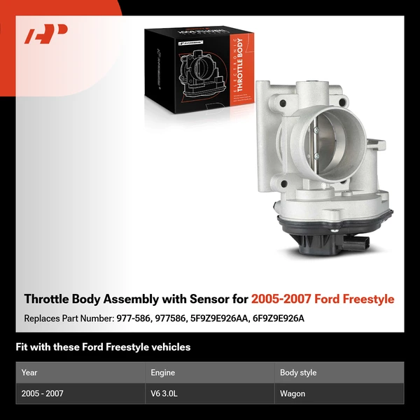 Throttle Body Assembly with Sensor for 2005-2007 Ford Freestyle