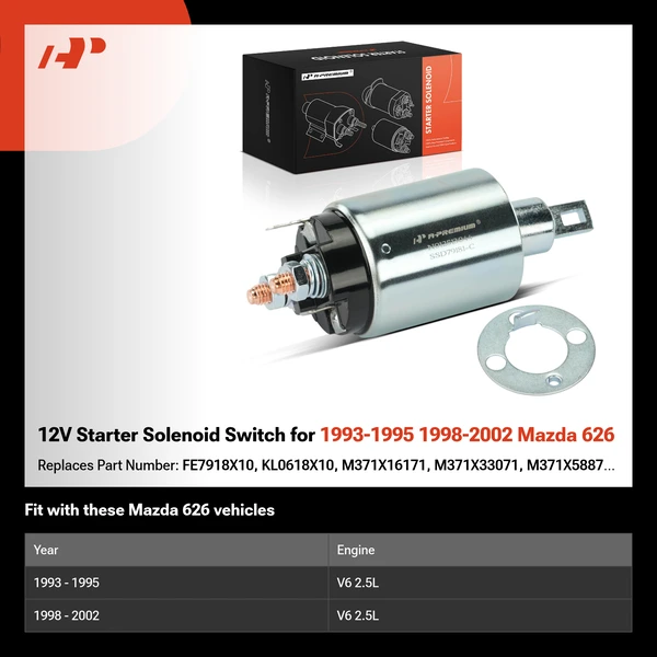 12V Starter Solenoid Switch for 1993-1995 1998-2002 Mazda 626