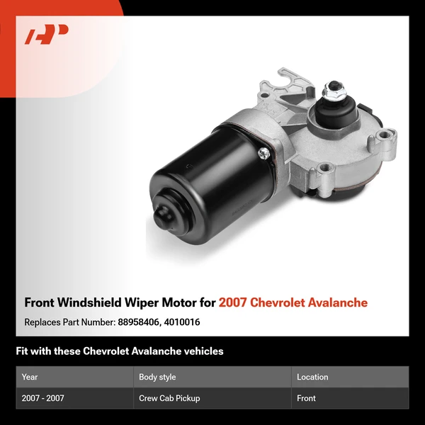Front Windshield Wiper Motor for 2007 Chevrolet Avalanche