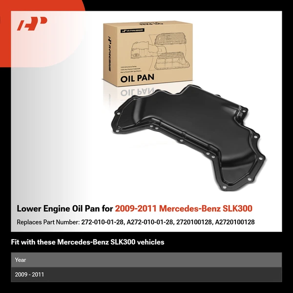 Lower Engine Oil Pan for 2009-2011 Mercedes-Benz SLK300