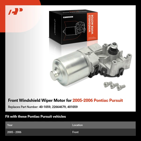 Front Windshield Wiper Motor for 2005-2006 Pontiac Pursuit