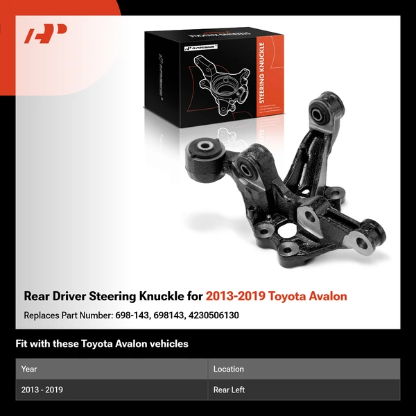 Rear Driver Steering Knuckle for 2013-2019 Toyota Avalon
