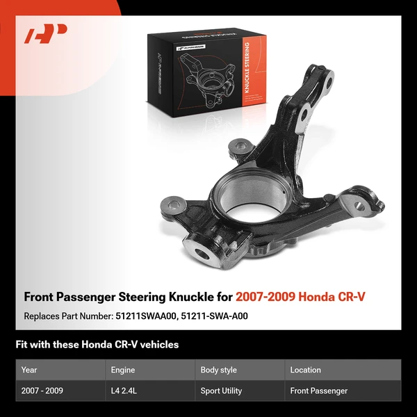 Front Passenger Steering Knuckle for 2007-2009 Honda CR-V