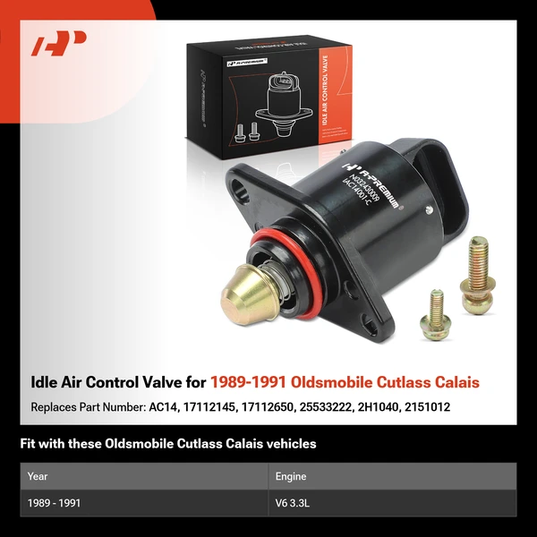 Idle Air Control Valve for 1989-1991 Oldsmobile Cutlass Calais