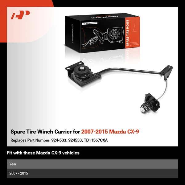 Spare Tire Winch Carrier for 2007-2015 Mazda CX-9