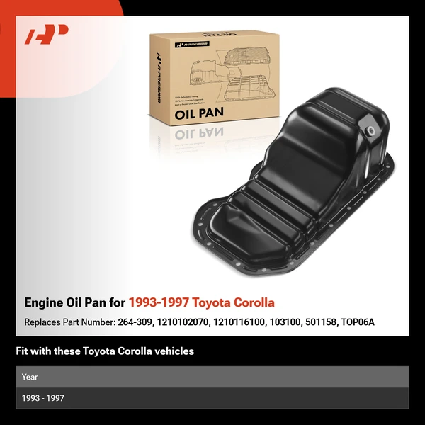Engine Oil Pan for 1993-1997 Toyota Corolla