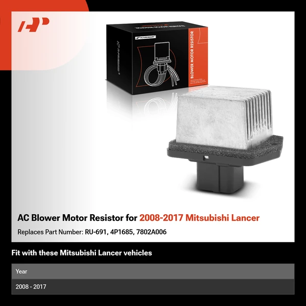 AC Blower Motor Resistor for 2008-2017 Mitsubishi Lancer