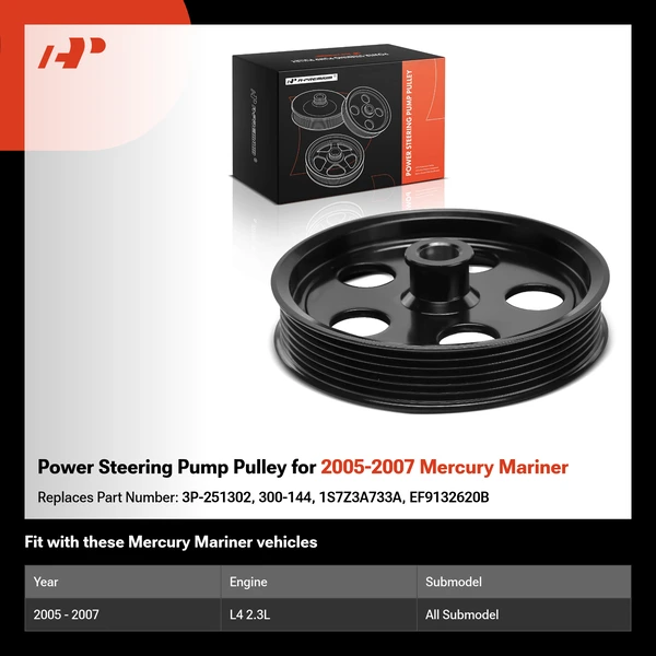 Power Steering Pump Pulley for 2005-2007 Mercury Mariner