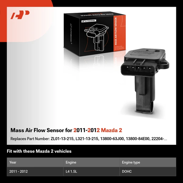 Mass Air Flow Sensor for 2011-2012 Mazda 2