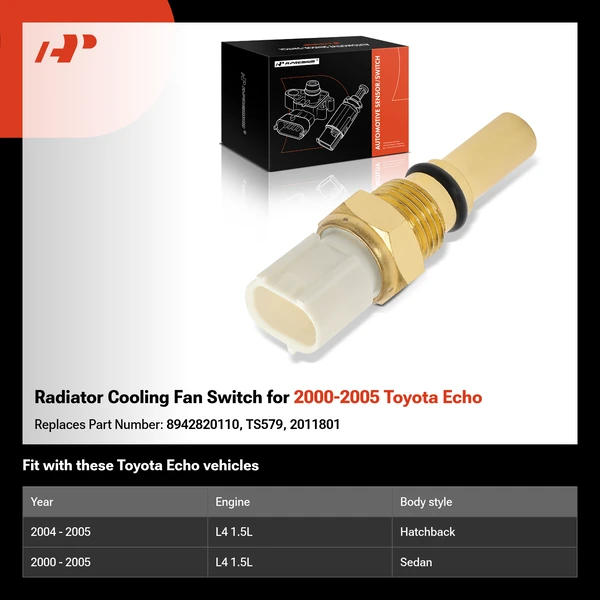 Radiator Cooling Fan Switch for 2000-2005 Toyota Echo