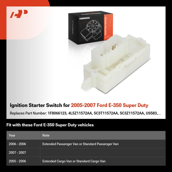 Ignition Starter Switch for 2005-2007 Ford E-350 Super Duty